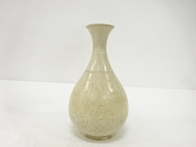  花唐草文　徳利花入(無地箱付)